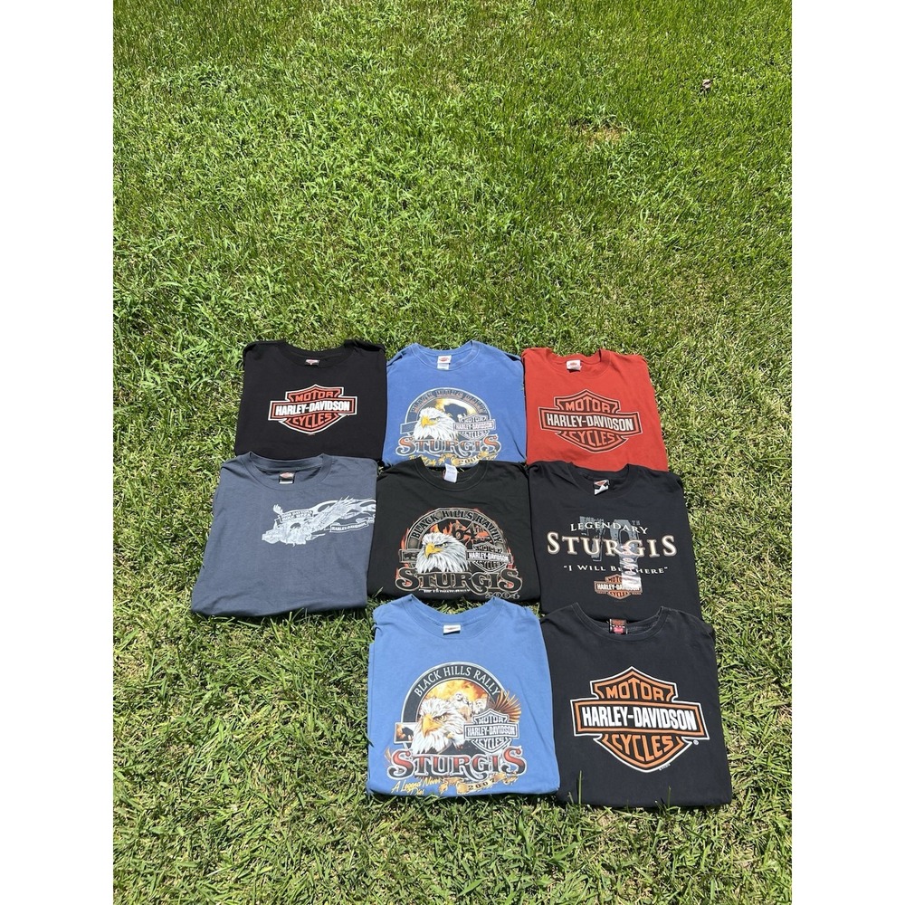 Vintage Y2K Harley Davidson T Shirt Lot of 8 Biker Motorcycles Mens 2XL